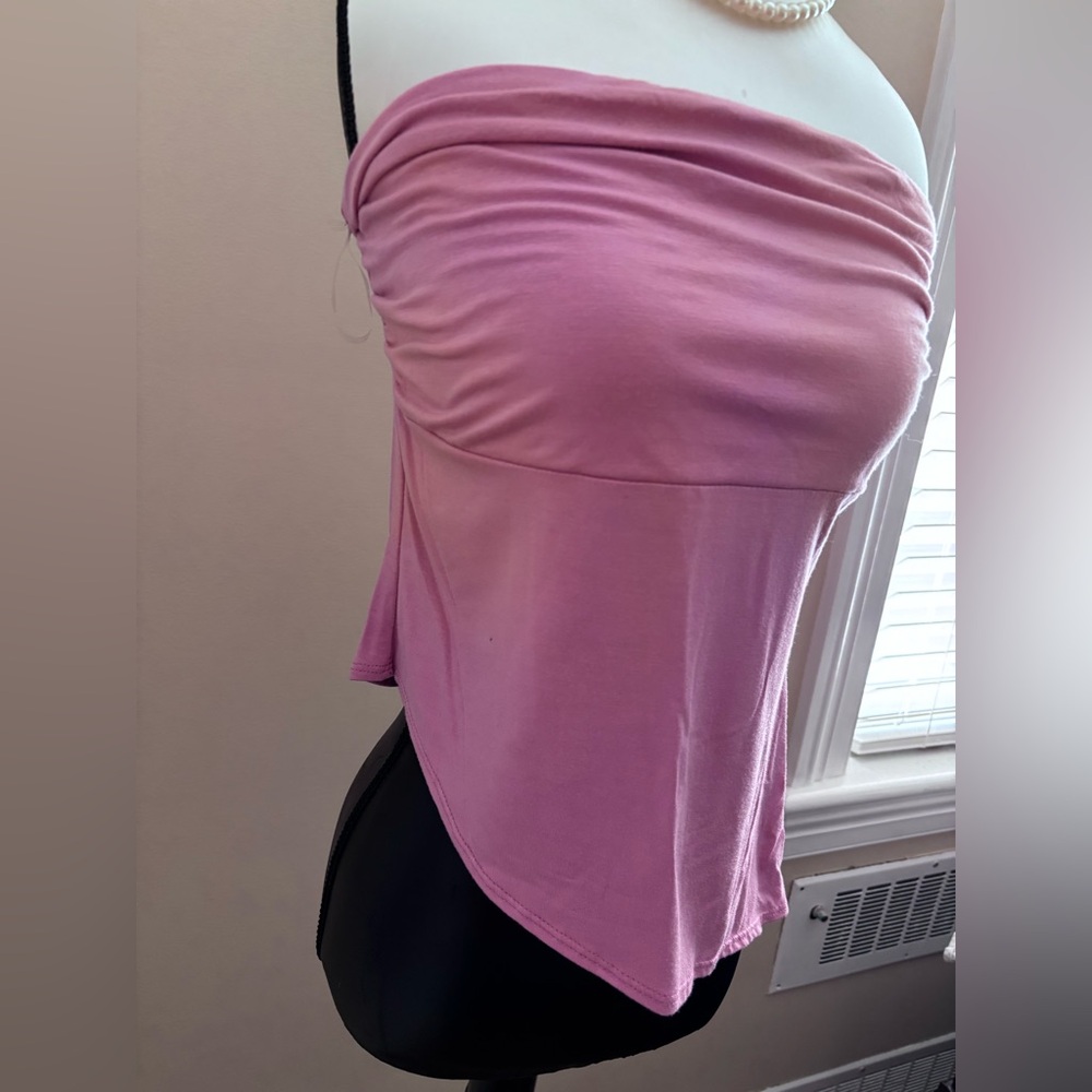SEE YOU MONDAY NWT. Strapless Asymmetrical Top - Picture 6 of 10